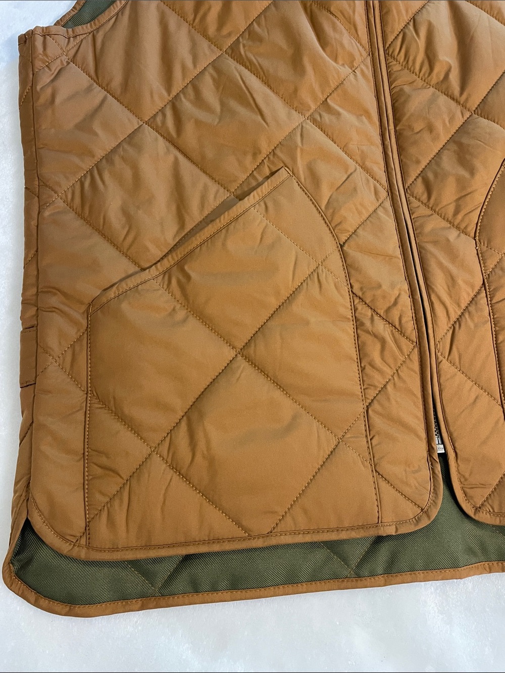 J.Crew Men's Quilted Vest - Caramel Brown M - Picture 2 of 7